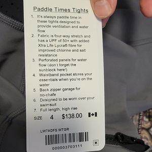 Lululemon paddle time tights